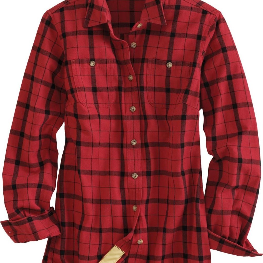 Duluth Trading Co Women's Size Medium Red Flannel